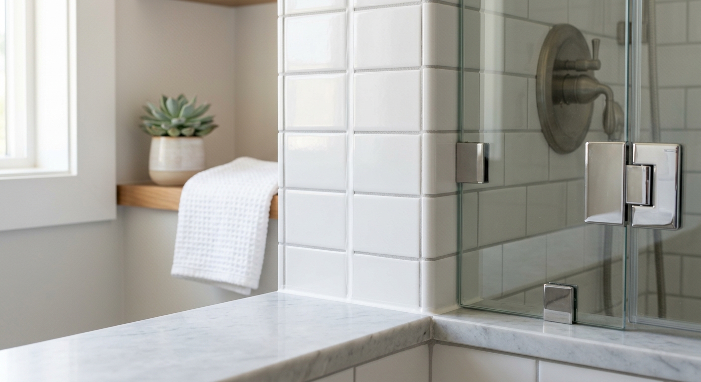 Bathroom tile caulk
